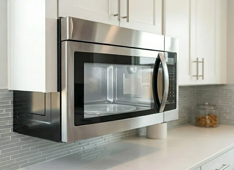 stainless-steel-microwave-repair-san-antonio Pro Appliance Repair microwave repair services in a modern San Antonio kitchen.