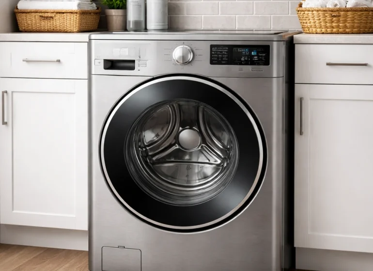 Pro Appliance Repair washer repair services Pro Appliance Repair washer repair services for a stainless steel front-load washing machine in San Antonio.